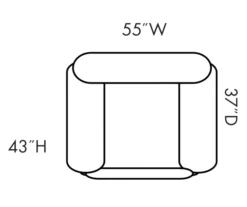 Stallion Brown Snuggle Up Recliner -DHP SHOP 810168898 5