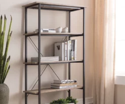 Real Living Rustic 5-Shelf Bookcase -DHP SHOP 810343917 2