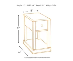 Breegin Brown End Table With Removable Tray -DHP SHOP 810363185 3