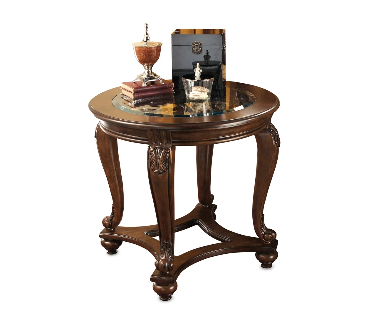 Norcastle Brown Round End Table 1 Norcastle Brown Round End Table