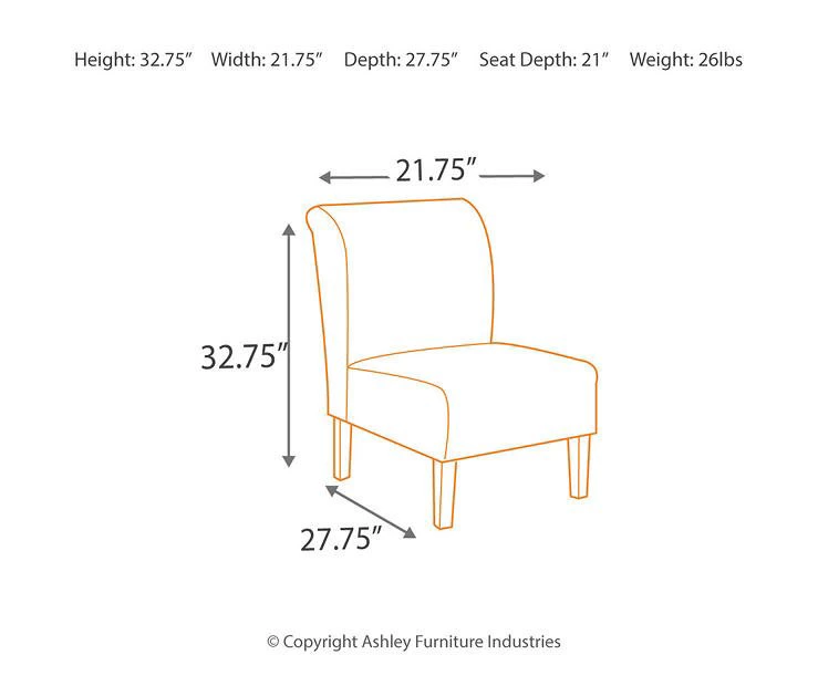Tibbee Pebble Armless Accent Chair 8 Tibbee Pebble Armless Accent Chair - Image 8