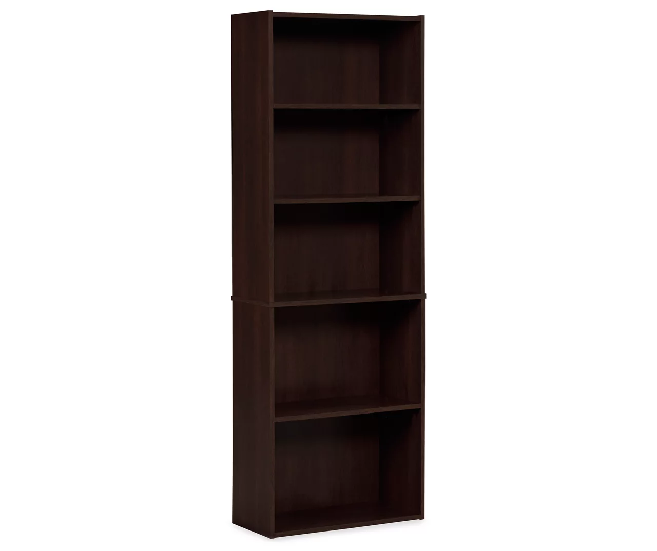 Dark Russet Brown 5-Shelf Bookcase 1 Dark Russet Brown 5-Shelf Bookcase
