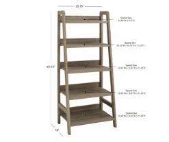 Margo Gray 5-Shelf Ladder Bookcase -DHP SHOP 810386286 A7
