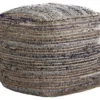 Absalom Natural Chenille Pouf