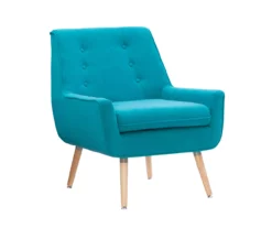 Sara Blue Flannel Mid-Century Accent Chair -DHP SHOP 810389652 A0 1