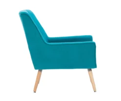 Sara Blue Flannel Mid-Century Accent Chair -DHP SHOP 810389652 A0 3