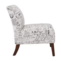 Shelby Script Armless Accent Chair -DHP SHOP 810389655 4 1