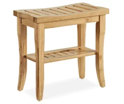 DHP SHOP 12 18" Pierce Bamboo Bathroom Stool