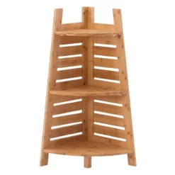 Pierce Bamboo 3-Tier Corner Shelf -DHP SHOP 810389691 4
