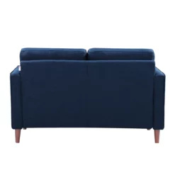 Lillith Navy Blue Mid-Century Loveseat -DHP SHOP 810413629 2 1 1
