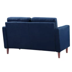Lillith Navy Blue Mid-Century Loveseat -DHP SHOP 810413629 3 1