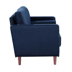 Lillith Navy Blue Mid-Century Loveseat -DHP SHOP 810413629 4 1