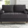 Lillith Dark Gray Mid-Century Loveseat