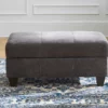 Navigation Gray Storage Ottoman