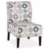 Triptis Charcoal & Tan Starburst Armless Accent Chair