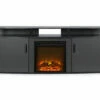 63" Gray Electric Fireplace Console