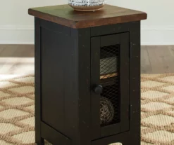 Valebeck Black & Brown Two-Tone Chairside End Table -DHP SHOP 810458251