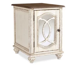 Realyn White & Brown Two-Tone Chairside End Table