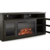 63" Rollins Espresso Electric Fireplace Console