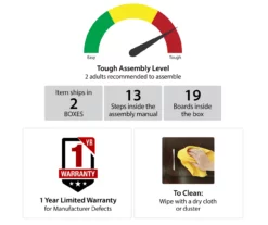 63" Rollins Espresso Electric Fireplace Console -DHP SHOP 810464962 6