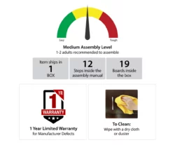 65" Wilton Black Electric Fireplace Console -DHP SHOP 810464969 6