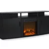 63" Bridgeport Black Electric Fireplace Console