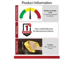 47" Grandcastle Rustic Gray Electric Fireplace Console 7 47" Grandcastle Rustic Gray Electric Fireplace Console -DHP SHOP 810465006 5