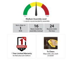 59" Century Lane Rustic Brown Electric Fireplace Console -DHP SHOP 810465020 6