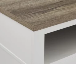 54" Bridgeport White Glass Door Electric Fireplace Console -DHP SHOP 810465026 6