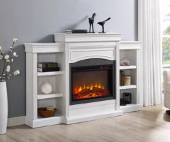 69" Shoreleaf White Mantel Electric Fireplace -DHP SHOP 810465035 1