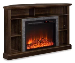DHP SHOP 20 47" Flaxton Espresso Corner Electric Fireplace Console