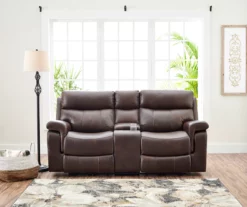 Wellsley Leather Power Reclining Console Loveseat -DHP SHOP 810469259 111