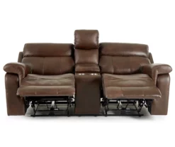 Wellsley Leather Power Reclining Console Loveseat -DHP SHOP 810469259 4