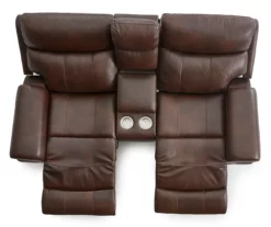 Wellsley Leather Power Reclining Console Loveseat -DHP SHOP 810469259 8