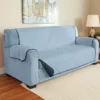 Navy & Light Blue Microfiber Reversible Sofa Furniture Protector