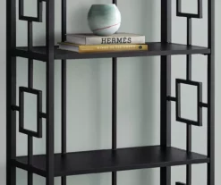Black Square 4-Shelf Bookcase -DHP SHOP 810502794 4
