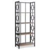 Dark Taupe Square 4-Shelf Open Bookcase