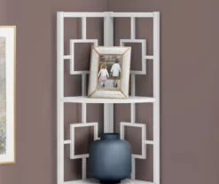 White Square 4-Shelf Corner Bookcase -DHP SHOP 810512902 4