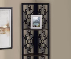 Monarch Geometric 4-Shelf Corner Bookcase -DHP SHOP 810512946 4