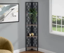 Monarch Geometric 4-Shelf Corner Bookcase -DHP SHOP 810512947 1
