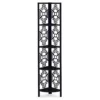 Monarch Geometric 4-Shelf Corner Bookcase