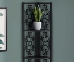 Monarch Geometric 4-Shelf Corner Bookcase -DHP SHOP 810512948 4
