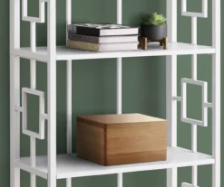 White Square 4-Shelf Open Bookcase -DHP SHOP 810512949 4