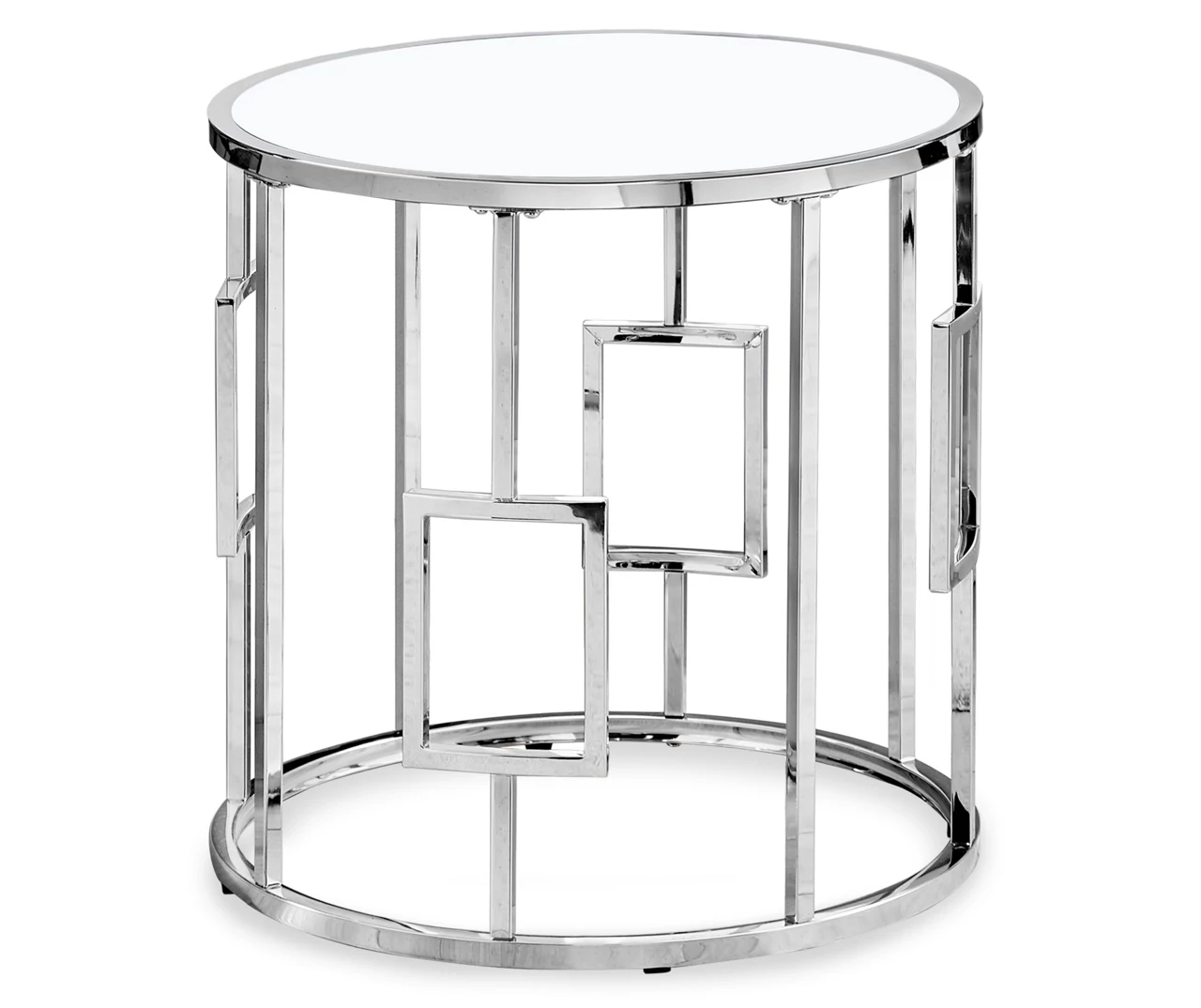Silver Greek Key End Table 1 Silver Greek Key End Table