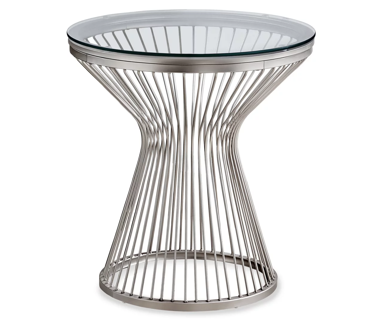 Silver Hourglass End Table 1 Silver Hourglass End Table