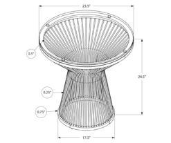 Silver Hourglass End Table 9 Silver Hourglass End Table -DHP SHOP 810512999 3