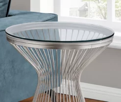 Silver Hourglass End Table 7 Silver Hourglass End Table -DHP SHOP 810512999 4