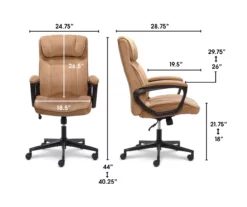 Hannah Beige Microfiber Office Chair 34 Hannah Beige Microfiber Office Chair -DHP SHOP 810513511 3 1