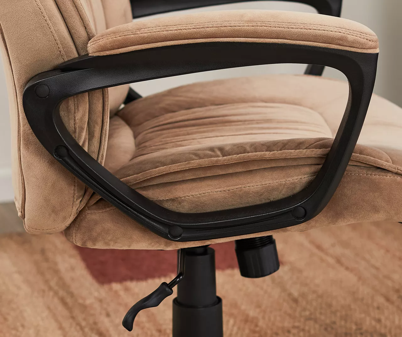 Hannah Beige Microfiber Office Chair 4 Hannah Beige Microfiber Office Chair - Image 4