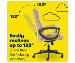 Hannah Beige Microfiber Office Chair 25 Hannah Beige Microfiber Office Chair -DHP SHOP 810513511 A0 9 1